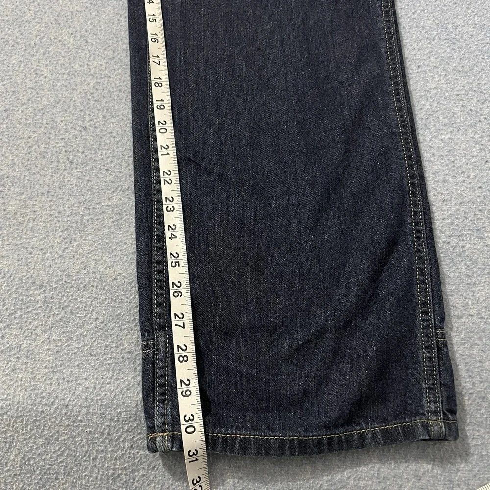 Dickies Denim Bib Overalls Mens L Fit 42x31 Blue Carpenter Jeans Relaxed Loose